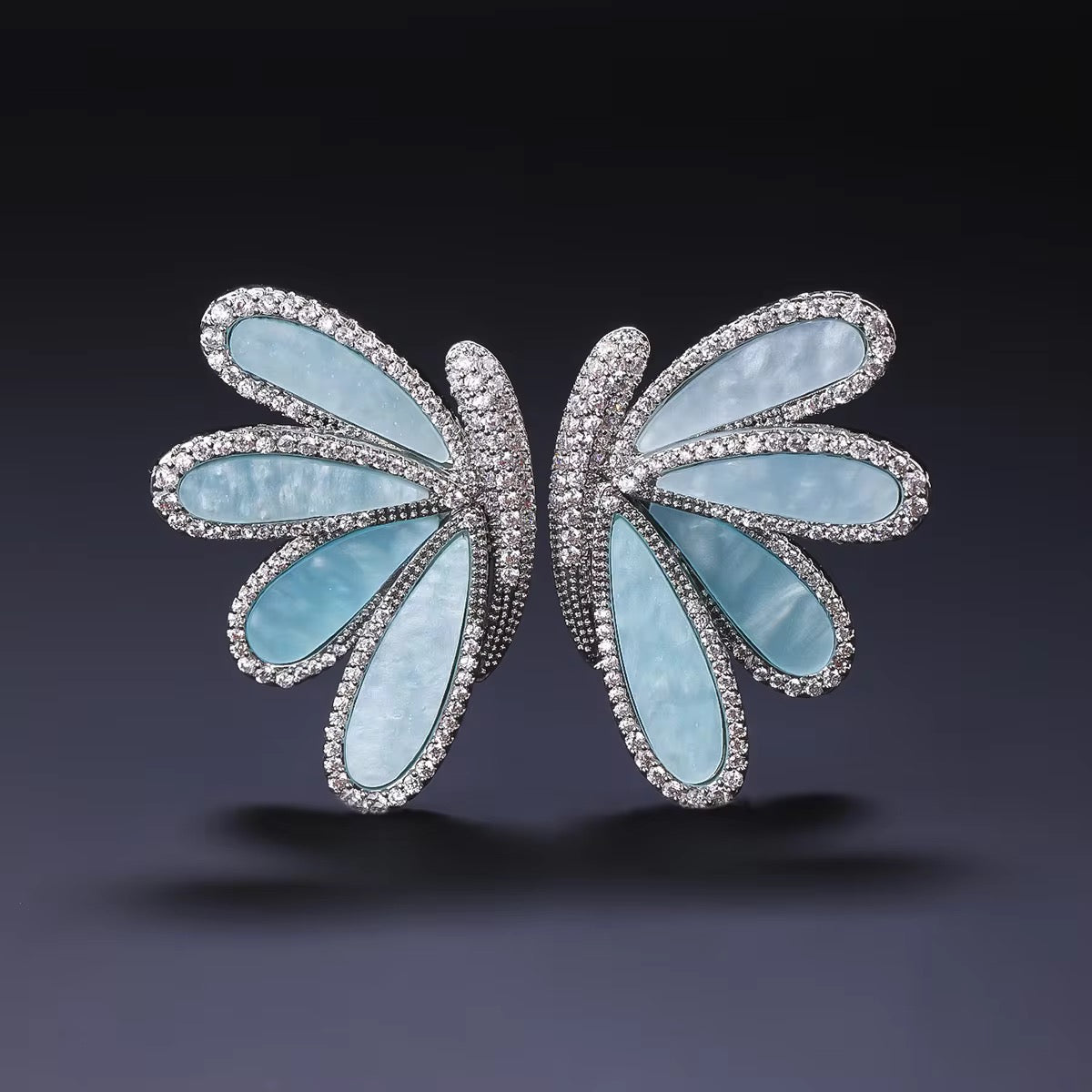 Aqua Butterfly Luxe Earrings