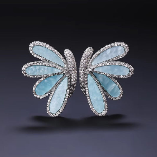 Aqua Butterfly Luxe Earrings