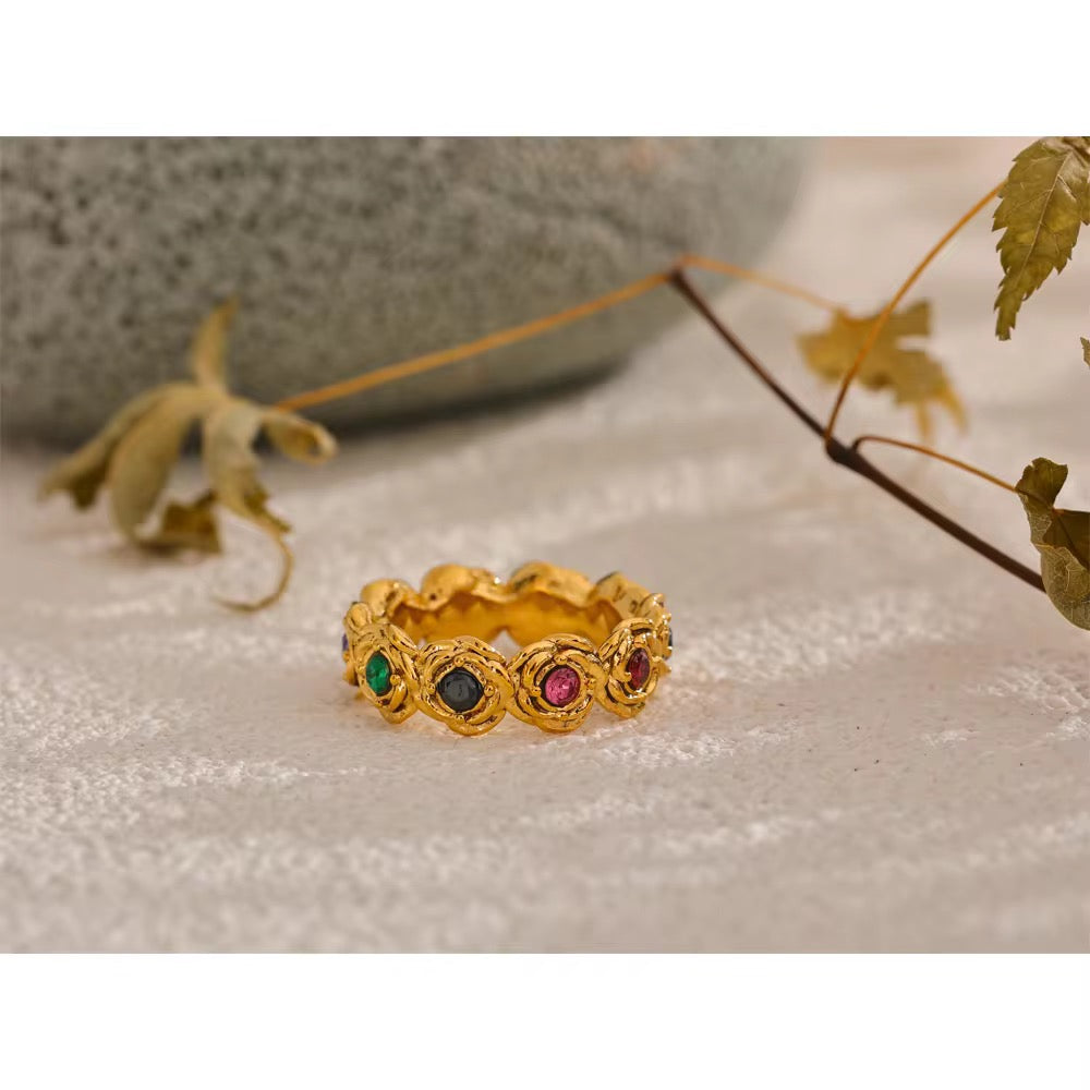Rainbow Roses Ring