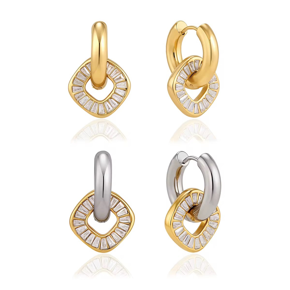 Meravel Square Hoops
