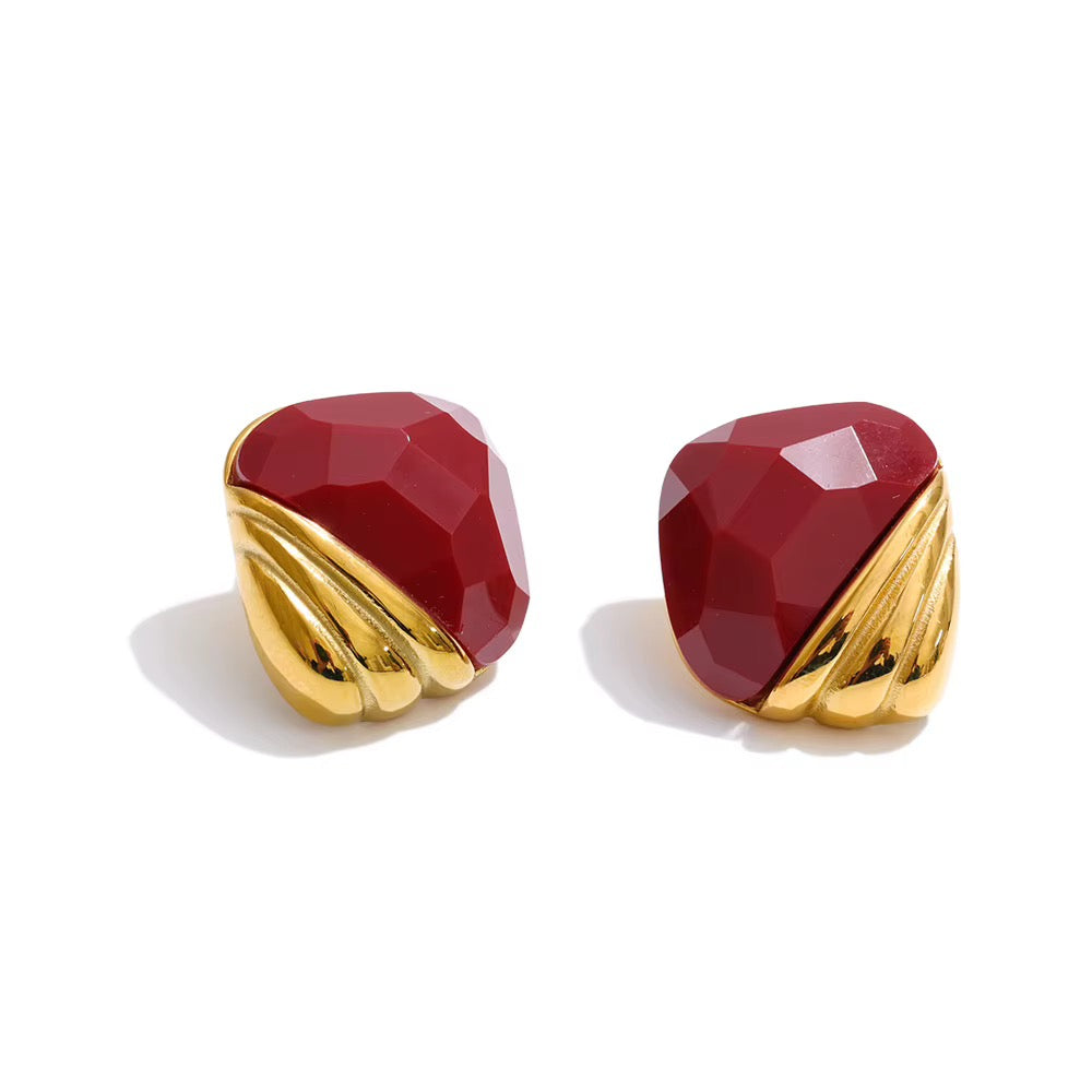 Wine Rouge Studs