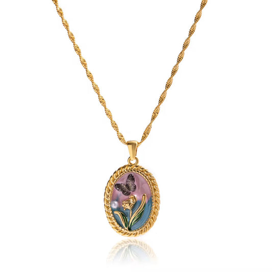 Vintage Butterfly Necklace