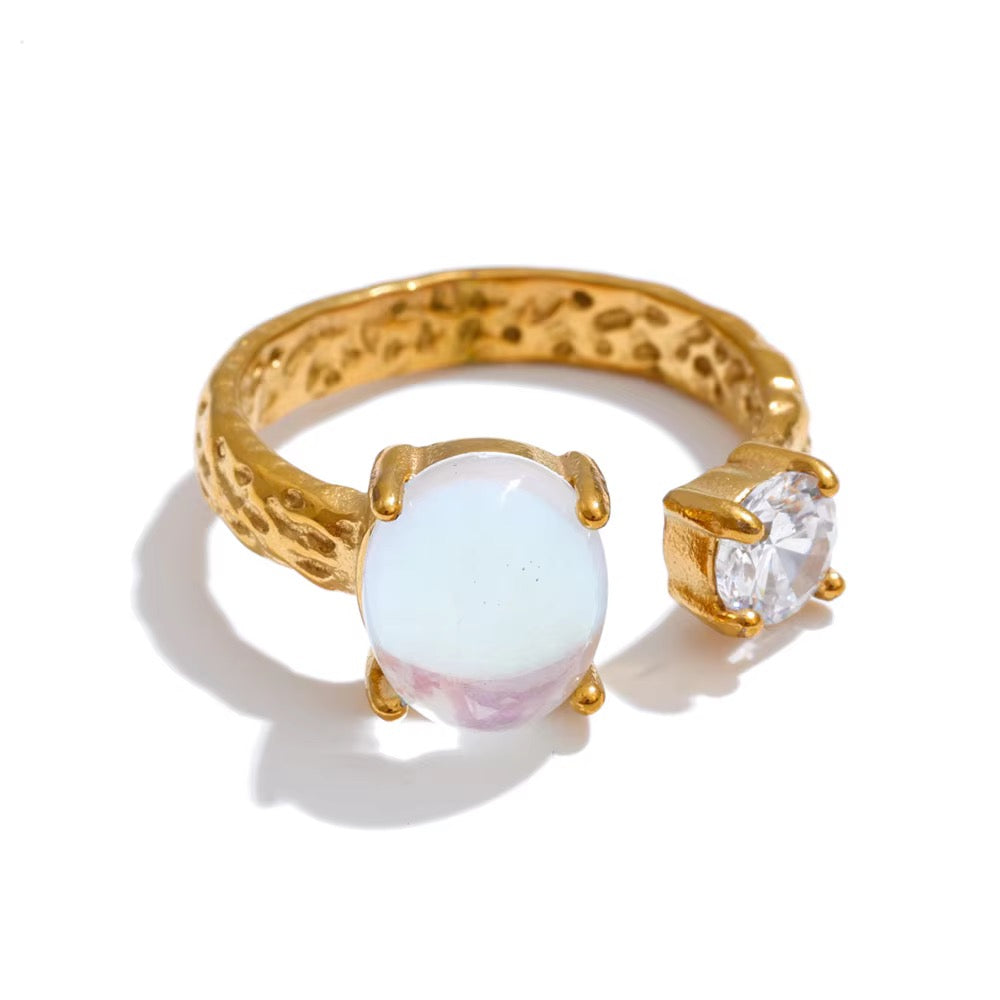 Moonstone Open Ring