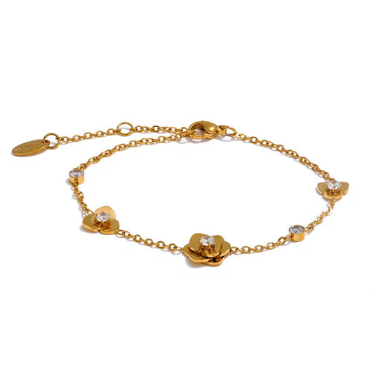 Rosette Zircon Bracelet