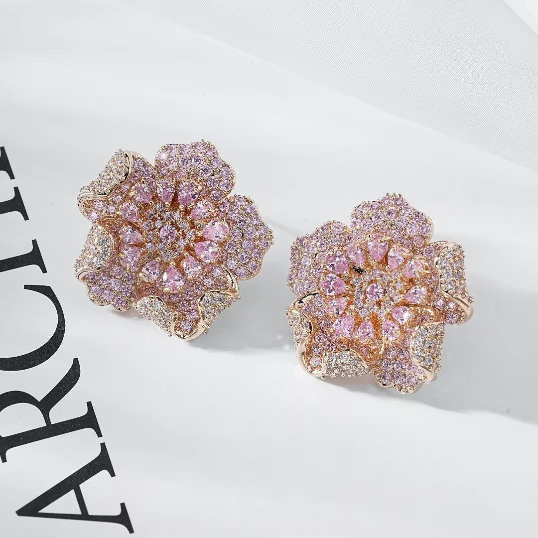 Rose-gold Willow Luxe Studs
