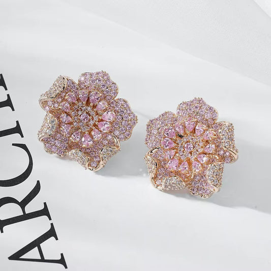 Rose-gold Willow Luxe Studs