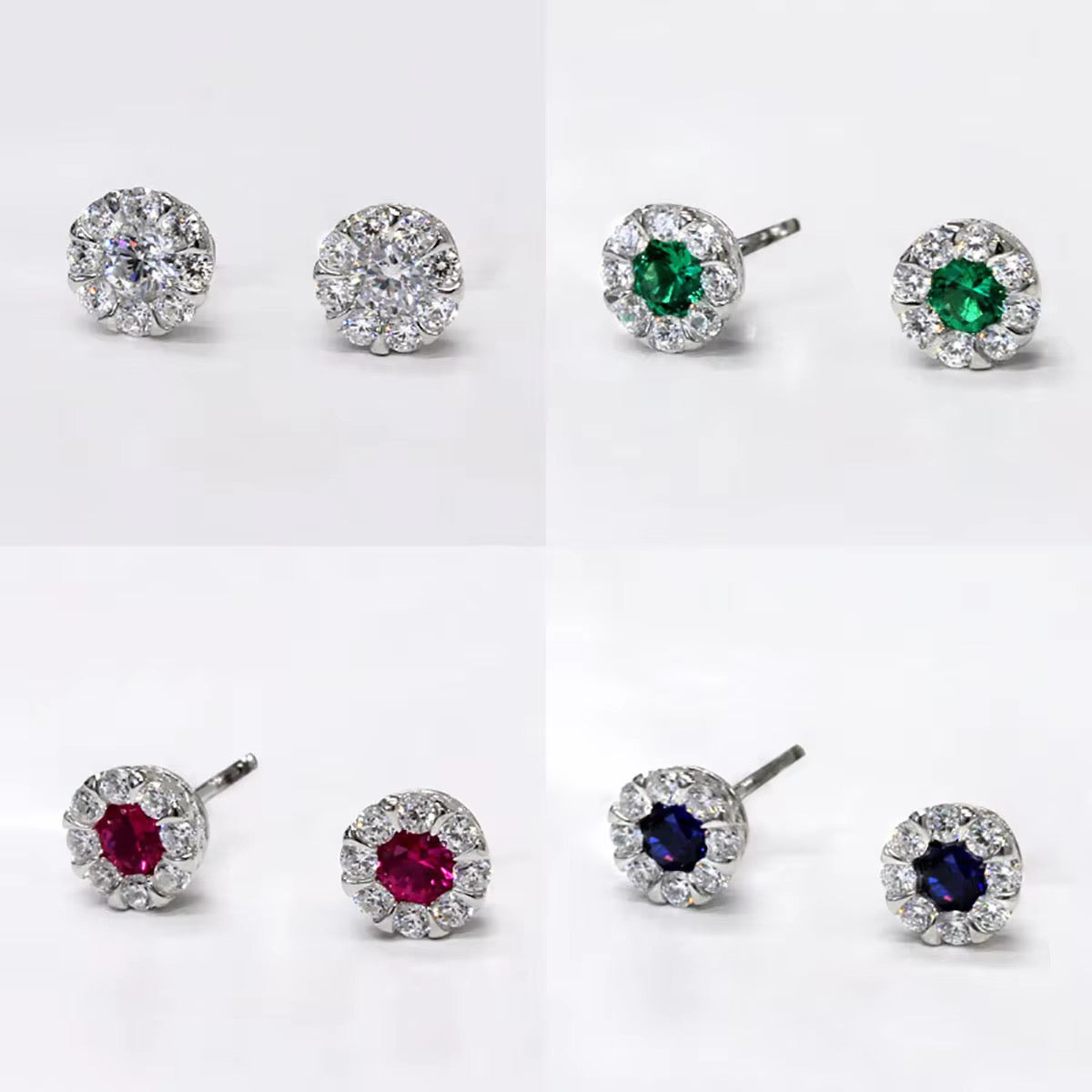 Silver Tiny Dot Studs