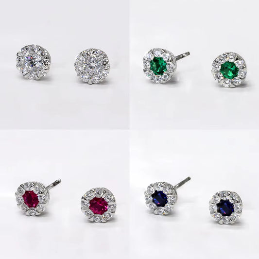 Silver Tiny Dot Studs