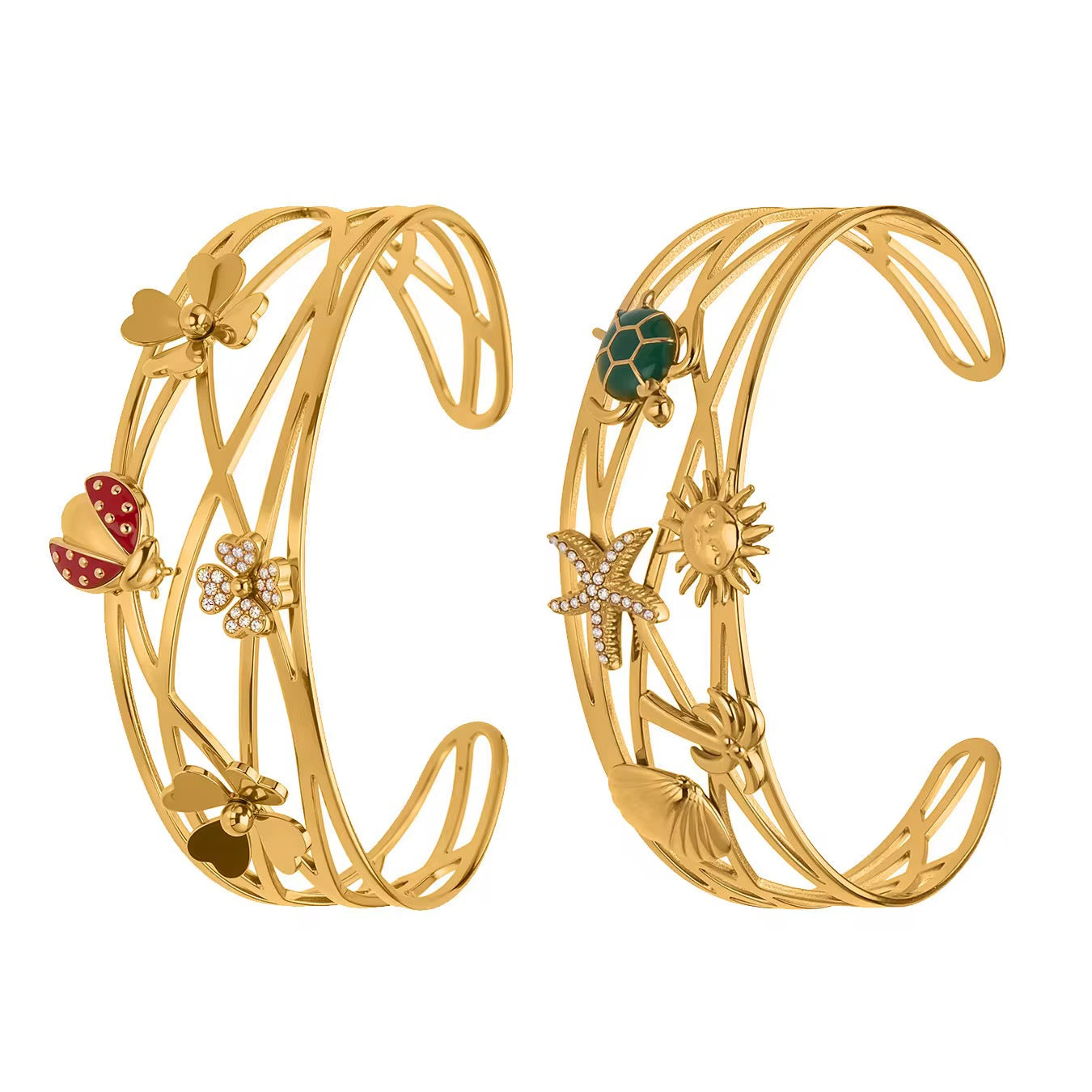 Green LadyBug Bangle