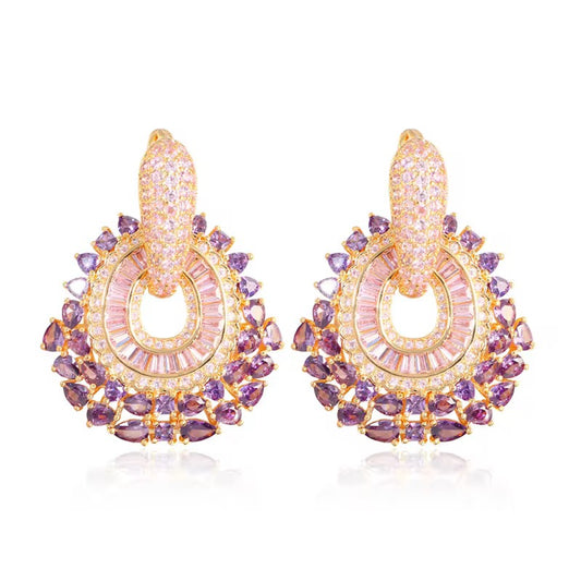 Purple Dhanak  Luxe Studs