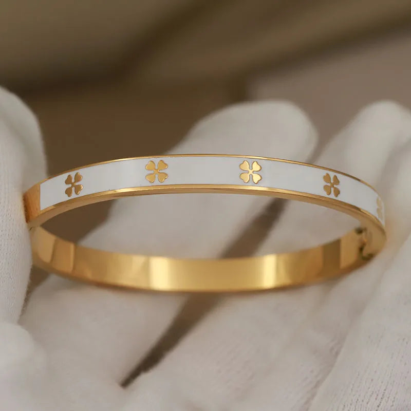 White Leaf Bangle