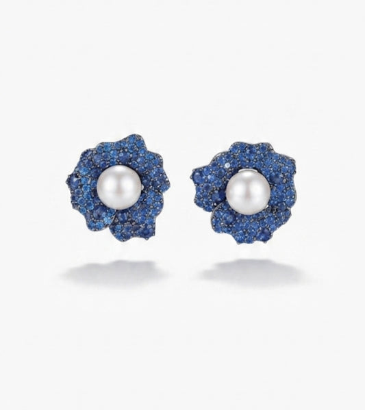 Sapphire Blossom Luxe Studs