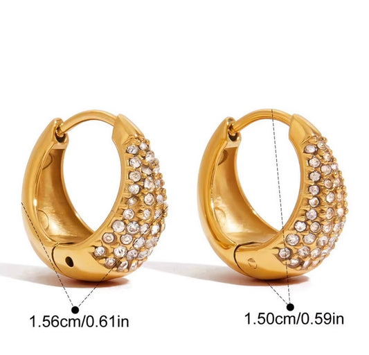Lunar Zirconia Hoops