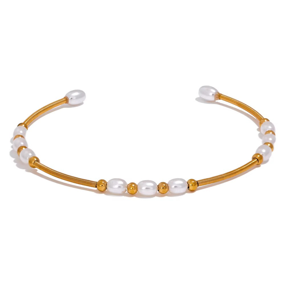 Imitation Pearls Cuff