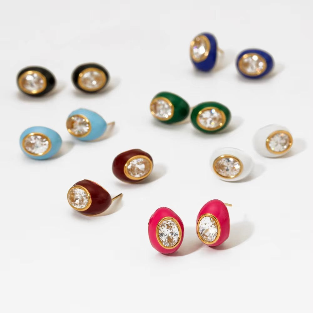 Retro Diamond Studs