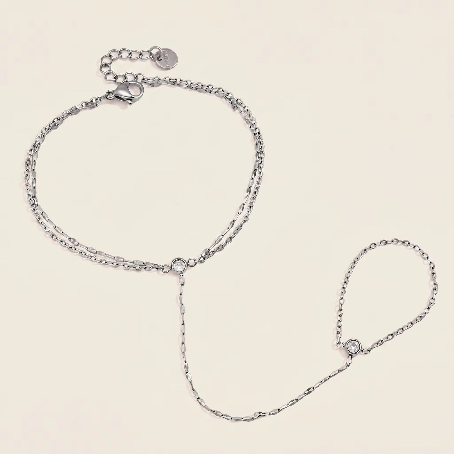 Silver Crushed Handchain