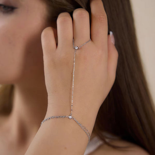 Silver Crushed Handchain