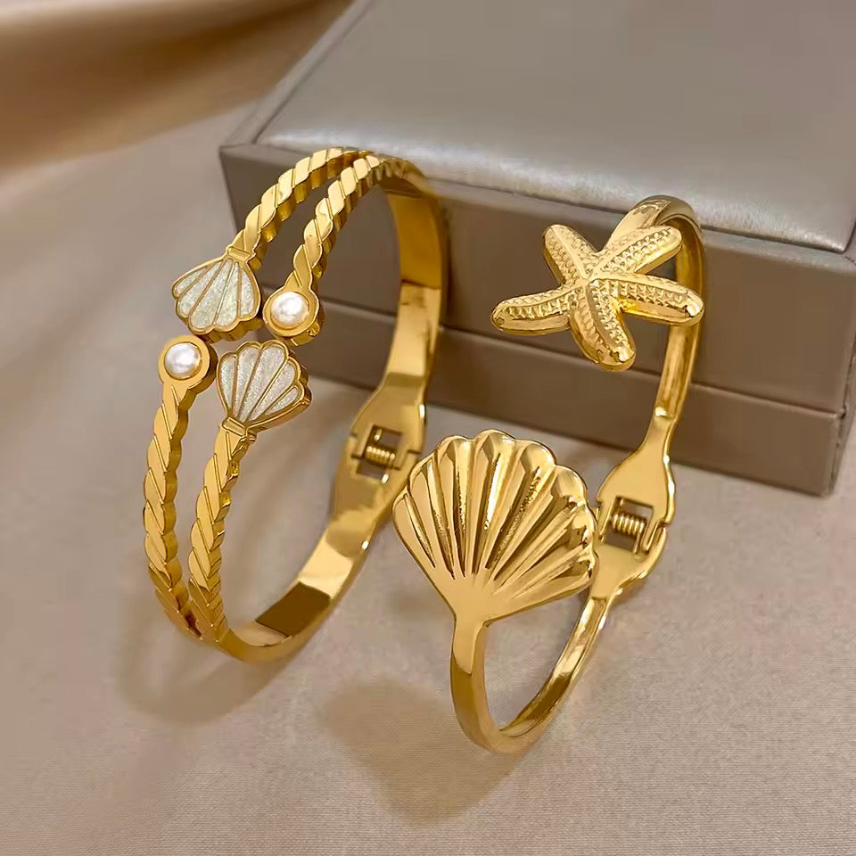 Shimmer Shell Bangle