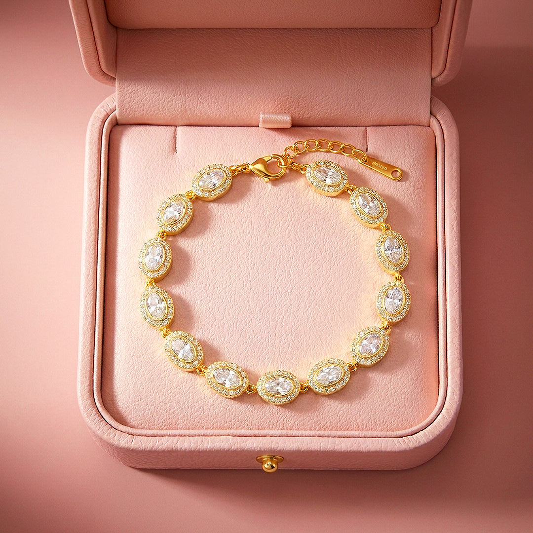 Oval Halo Bracelet