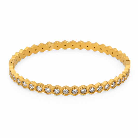 Diamond Octagon Bangle