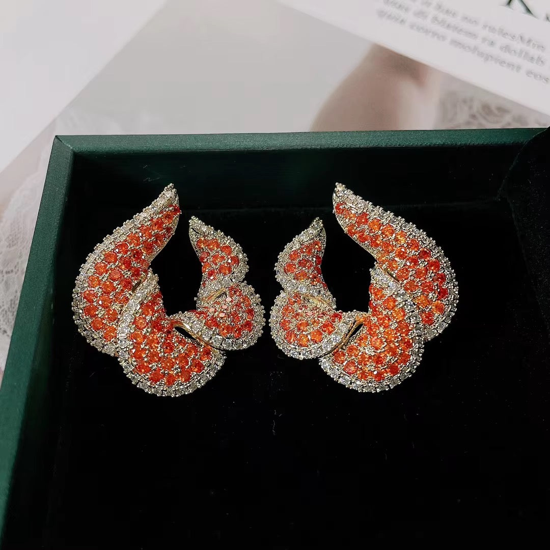 Rust Twister Luxe Studs