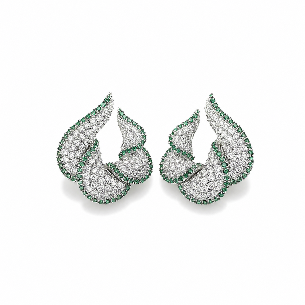 Emerald Twister Luxe Studs