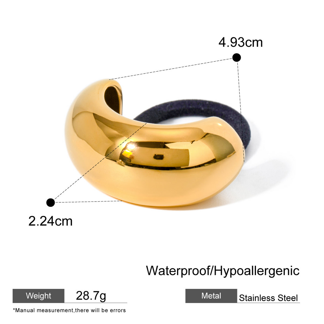 Solid Gold Hair Band