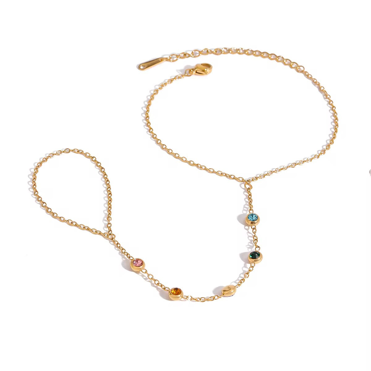 Multicolor Handchain Bracelet