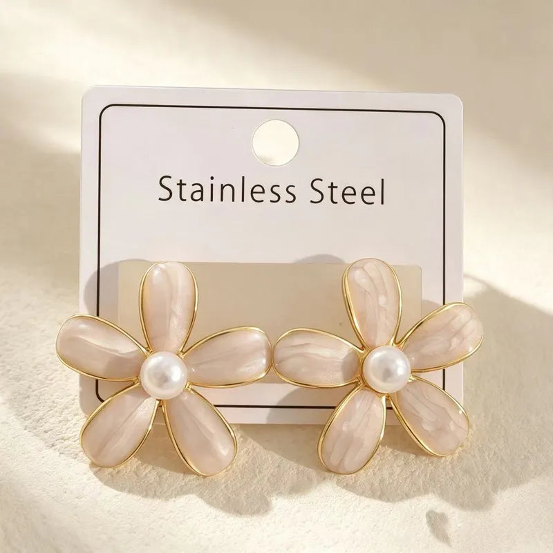 Enamel Daisy Studs