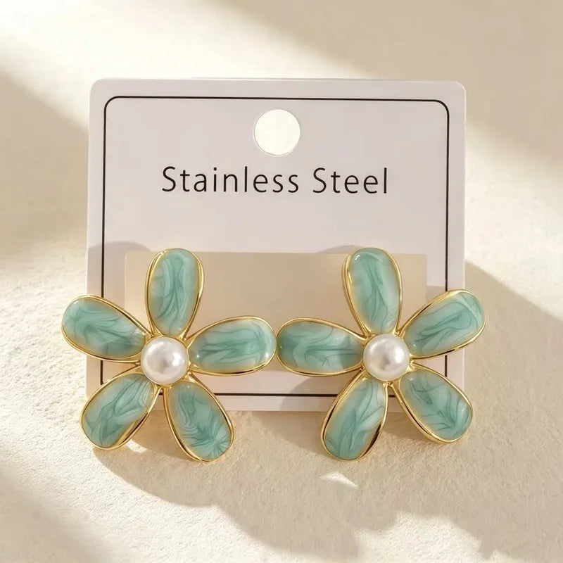 Enamel Daisy Studs