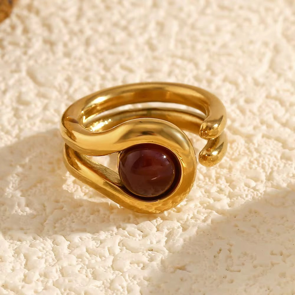 Maroon Encircle Ring