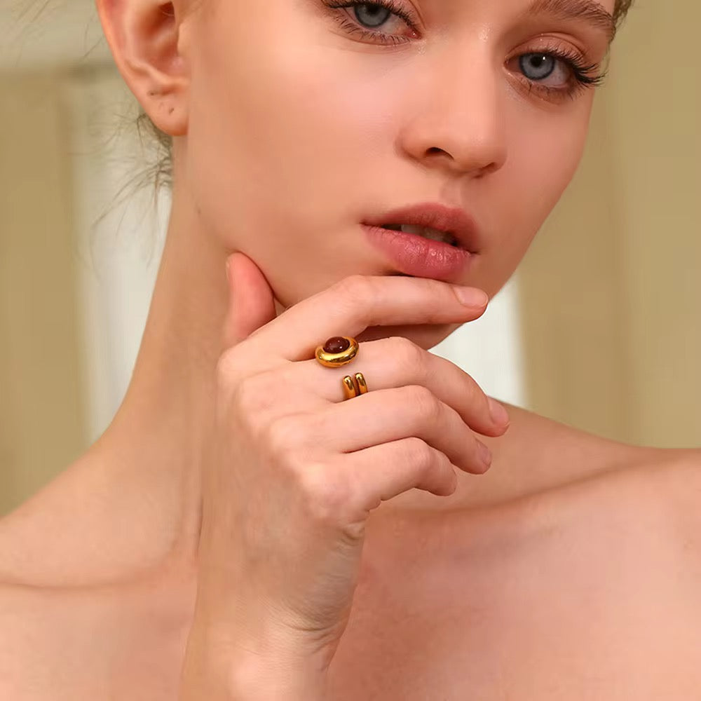 Maroon Encircle Ring