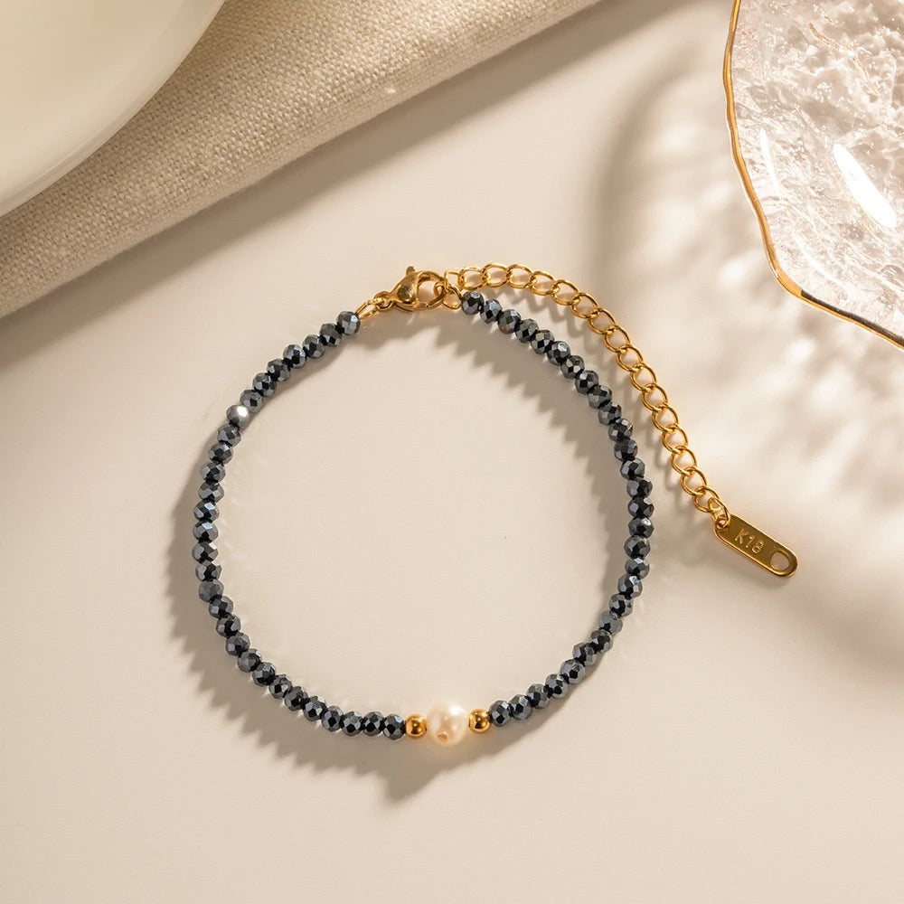 Sapphire Pearl Bracelet