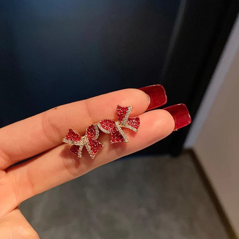 Red Bow Studs
