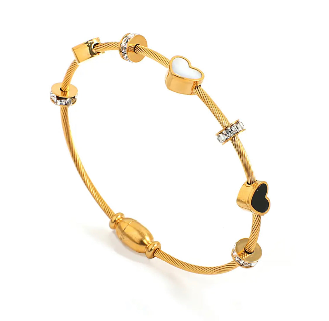 Mini Hearts Gold Bangle A05