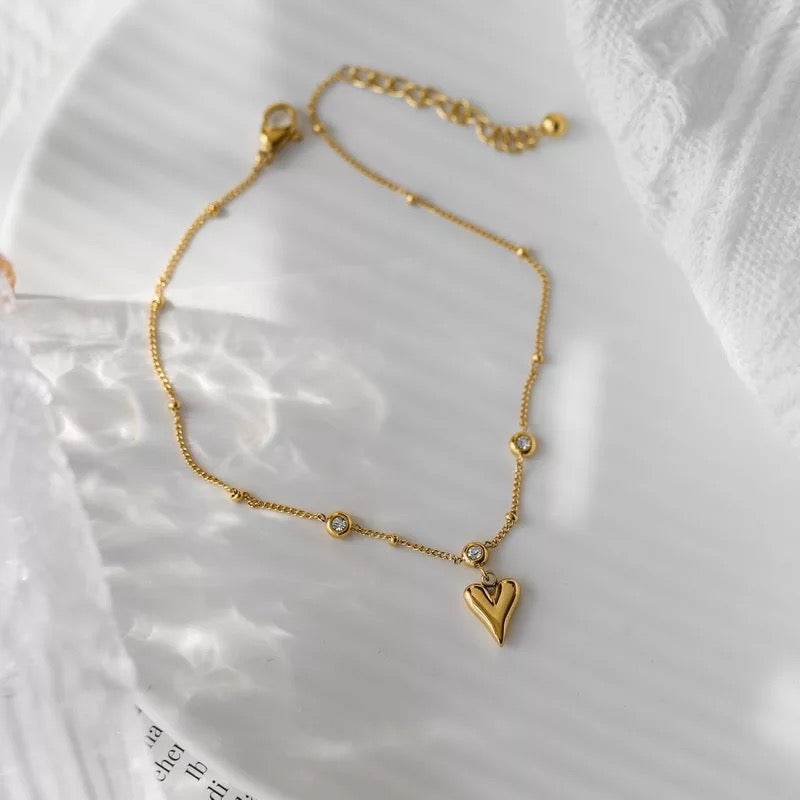 Mini Heart Anklet
